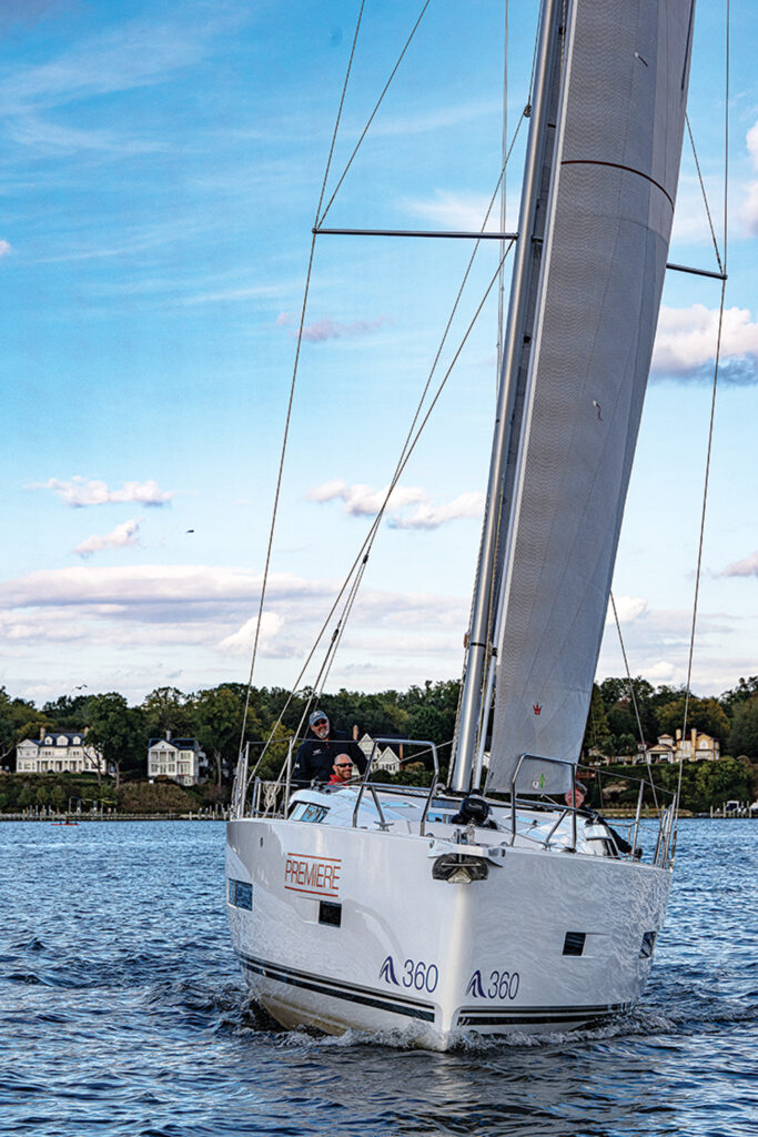 Hanse 360 at sea