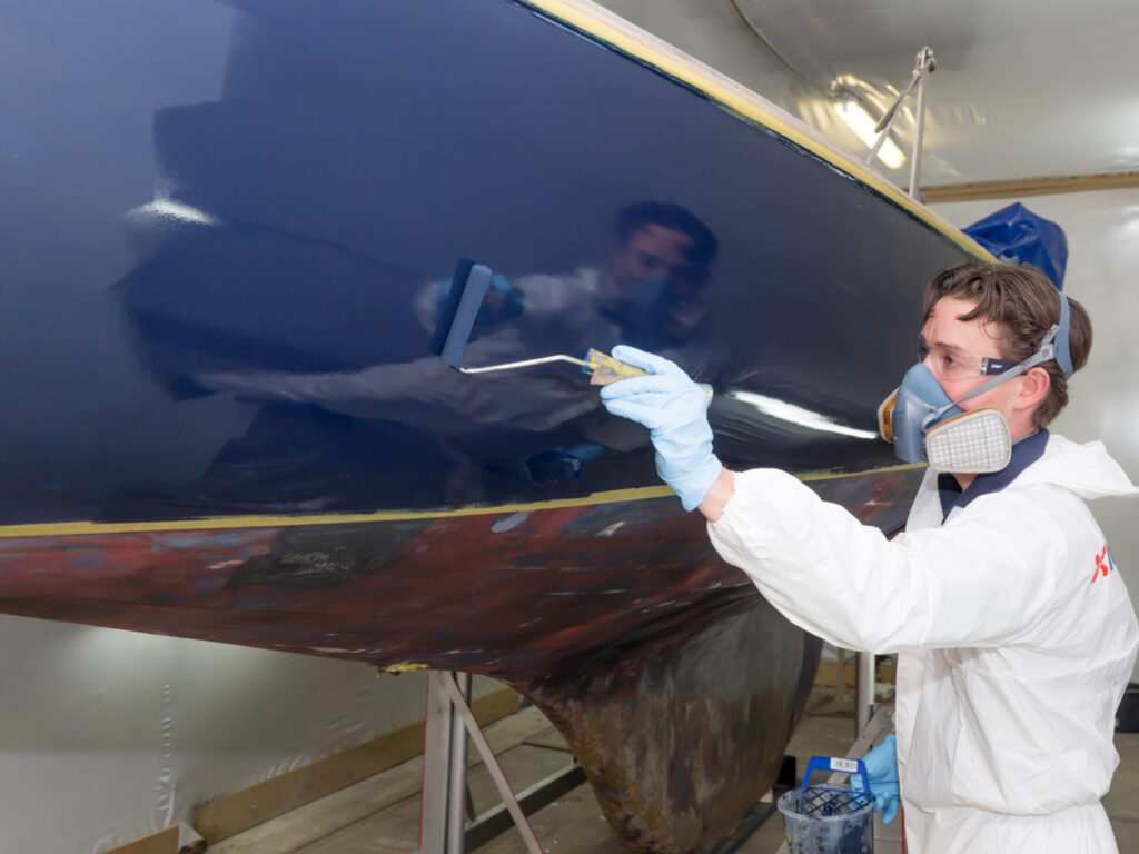 Painting a boat